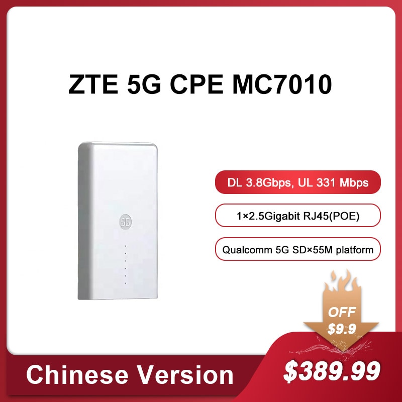 ZTE 5G CPE MC7010    ޽  ͽٴ 5G ߿  SDX55M ÷ n1/3/7/8/20/28/38/41/77/78/79